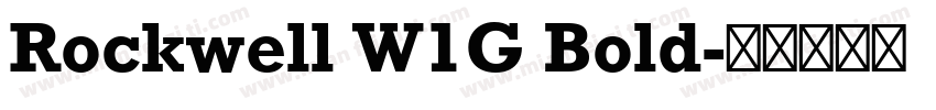 Rockwell W1G Bold字体转换